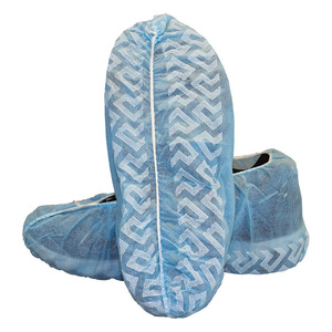 Couvre-chaussures en PP bleu jetable Non tissé fait à la main, couvre-chaussures antidérapants médicaux - Product Image 5
