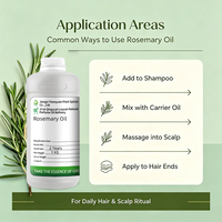 Minyak Rosemary Organik dengan Serum Pertumbuhan Rambut untuk Akar Kuat - Minyak Esensial untuk Kulit Kepala - Kecantikan Alami dan Perawatan Rambut