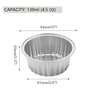 Moules à gâteau miniatures en aluminium de qualité alimentaire de 3 pouces avec couvercles, résistants au four, jetables, pour desserts, puddings, contenants à emporter pour la cuisson