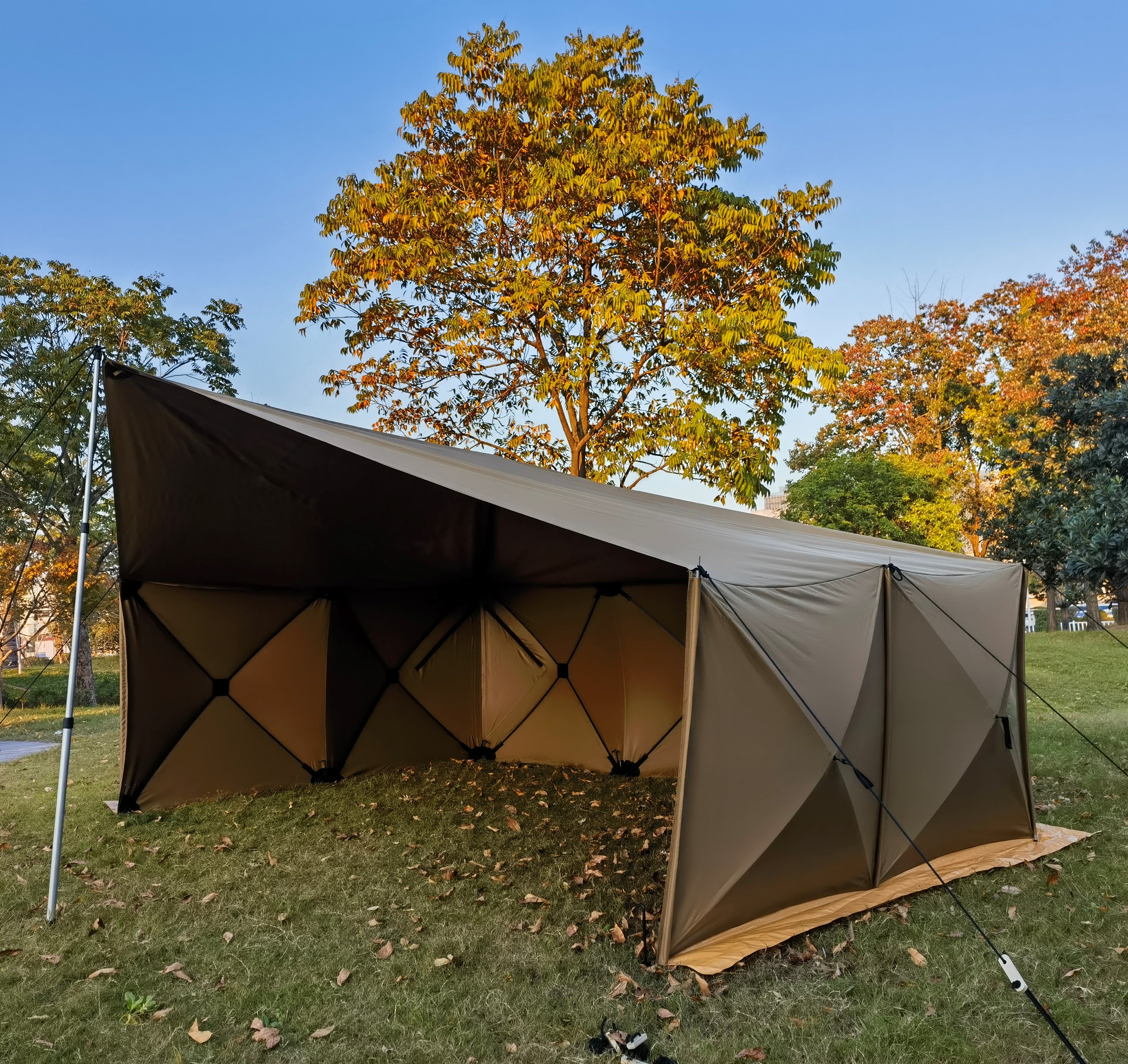 tente de camping haut de gamme bivouac pliante orange pour Gutschein Reise Größe: Kleidung:50/56 Tente Gonflable Personnes Feu