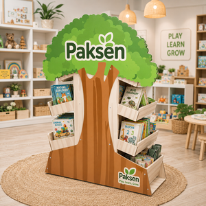 Présentoir en carton ondulé en forme d'arbre pour enfants, entièrement personnalisable, empilable, pour l'agencement des jouets et des bonbons pour enfants en hypermarché - Product Image 3