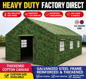 Tente murale en PVC camouflage, abri extérieur imperméable, maison de camping d'urgence robuste, taille personnalisée - Product Image 1