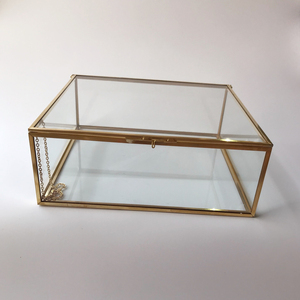 <span class=keywords><strong>Boîte</strong></span> <span class=keywords><strong>à</strong></span> <span class=keywords><strong>bijoux</strong></span> Vintage en <span class=keywords><strong>laiton</strong></span>, grande taille 28x28x10cm <span class=keywords><strong>boîte</strong></span> de rangement en <span class=keywords><strong>verre</strong></span>, taille personnalisée/Design personnalisé - Product Image 1