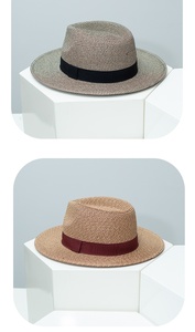 Sombreros de Paja Panamá de Ala Plana Tejidos para Hombre y Mujer, Ajustables, Estilo Retro, para Verano, Vacaciones, Moda, <span class=keywords><strong>Vaquero</strong></span> del Oeste - Product Image 6
