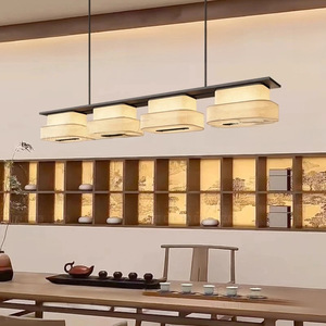 Lámpara colgante moderna larga negra E27 LED para sala de estar, villa, iluminación de escalera, garantía de 3 años - Product Image 5