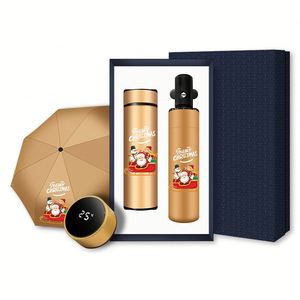 Smart LED Temperature Display Insulated Tumbler Automatic Umbrella <b>Gift</b> Set for Personal Christmas Corporate <b>Gifts</b> - Product Image 2
