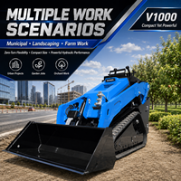 Mini-chargeuse compacte LOGWAY en stock avec moteur à aspiration naturelle pour le déneigement des cours et des terrains