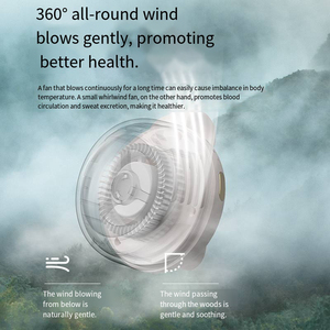 Wholesale <b>Light</b> Portable Bladeless Waist Fan Clip Brushless Motor Cordless Wearable High-velocity 360 Household RV Battery - Product Image 2