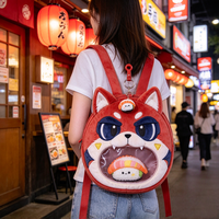 Sac à dos en peluche personnalisé OEM ODM, sac Ita avec fenêtre transparente pour afficher des badges, cartes d'idols et objets de collection d'anime