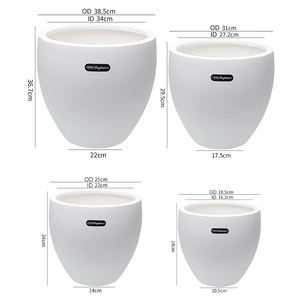 Hot hiện đại Chậu hoa trắng nhựa nhà máy trồng trong nhà ngoài trời nhựa trang trí nồi - Product Image 5