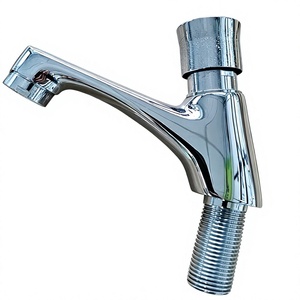 Grifo de lavabo moderno de un solo orificio, cromado, para montaje en cubierta, con cartucho de latón, estilo contemporáneo - Product Image 5