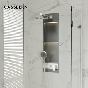 <span class=keywords><strong>Douche</strong></span> encastrée gain de place 2025 avec éclairage LED intégré, boîte étanche, composants en acier inoxydable, facile à entretenir - Product Image 2