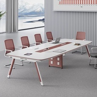 Table de réception et de négociation pour salle de conférence au design minimaliste avec prise intégrée, table de bureau et de conférence