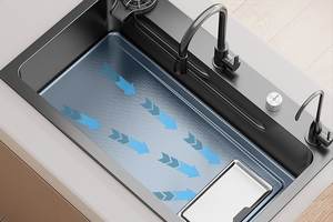 Évier de cuisine tout-en-un avec accessoires complets, efficace pour la cuisson et le nettoyage - Product Image 3