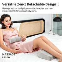 Coussin ergonomique en mousse à mémoire de forme pour le dos et le cou, coussin de soutien lombaire 2-en-1 pour canapé, voiture, lit, soulagement orthopédique des douleurs lombaires