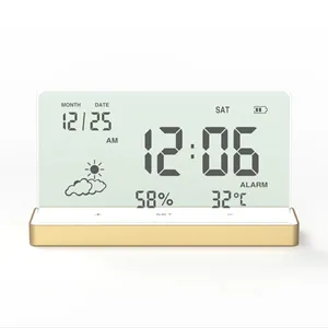 デスクトップクリエイティブ大天気時計屋外時計カレンダー天気