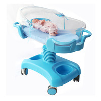 Certifié ISO Hauteur réglable ABS Infant Trolley Berceau pédiatrique Hôpital Bébé Bassinet