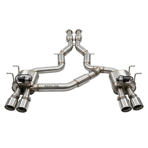Venta Directa de Fábrica AsiaLink para <span class=keywords><strong>Audi</strong></span> S6 S7 S8 C7 4.0T, Sistema de Escape Catback de Acero Inoxidable con Válvula de Voz de Tono Alto - Product Image 3