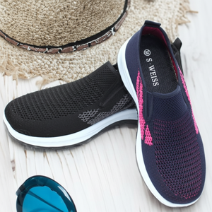 Sneakers Slip-On estive in maglia Unisex scarpe da passeggio quotidiane traspiranti - Product Image 1