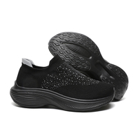 Chaussures de sport et de course décontractées unisexes transfrontalières en cuir véritable et maille, grande taille, à enfiler, pour le sport et l'extérieur