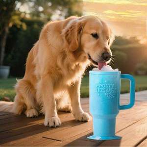 Summer <b>Cooling</b> Silicone Dog Lick Mat Freeze Cup with Strong Suction Peanut Butter Freezable Treat <b>Pad</b> Cups Slow Feeder for Dogs - Product Image 1