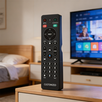 Control Remoto por Voz con Código Fijo para Aplicaciones Domésticas Personalizadas OEM, para SMART TV MK032B, Caja Verde, Batería AAA