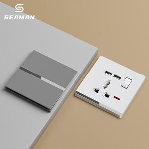 Interruttori e Prese Elettriche da Parete in Stile Retrò Classico per <span class=keywords><strong>Domotica</strong></span>, Standard Britannico, con 2 Porte USB e 2 Porte USB-C, in Plastica Resistente - Product Image 4