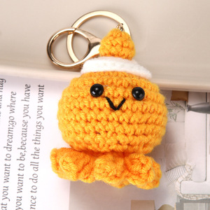 Wholesale Yarn Knitting Amigurumi Crochet Octopus Keychain Bulk Handmade Cute Mini Crochet Sea Ocean <b>Plush</b> Animal Doll Keyring - Product Image 6