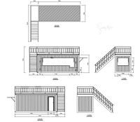 Conteneur Mobile pour café, bar et restaurant, préfabriqués et extensibles, expédition de 20 pieds