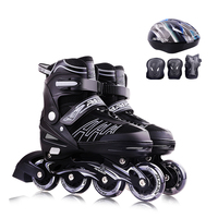 Haute qualité en stock chaussures de patins à roues alignées avec roues lumineuses LED pour enfants adolescents et adultes