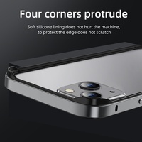 Coque de téléphone en métal aluminium cadre en Silicone hybride pour iPhone 15 12 13 14 16 Pro Max 16 Plus accessoires de couverture de pare-chocs de refroidissement léger