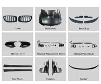Suku Cadang Mobil Gaya M3 untuk BMW Seri 3 E90 2009-2012, Body Kit Bumper M3 PP, Side Skirt, Pipa Knalpot, dan Fender Kap Mesin