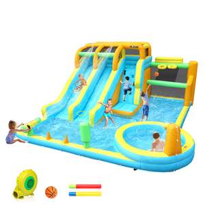 Château gonflable géant commercial personnalisé, combo de jeux gonflables pour enfants, parcours d'obstacles gonflable extérieur, château sauteur - Product Image 1