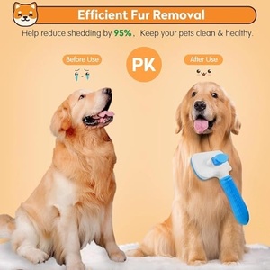 OEM & ODM Manufacturer Cat <b>Dog</b> Pet Hair Grooming Shedding Self Cleaning Slicker <b>Brush</b> Products Cat Combing - Product Image 3