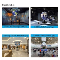Pantalla LED Esférica Personalizada de 360 Grados °   Pantalla LED Esférica para Planetario de Museo Inmersivo Interior, Venta Directa de Fábrica