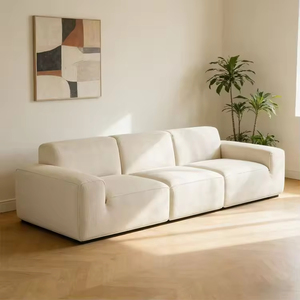 Sofá de Tres Plazas Style Cloud con Respaldo Ajustable, Relleno de Esponja, Sofá Moderno para Sala de Estar, Ideal para Apartamentos - Product Image 2