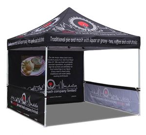 Tente de marché pliable 3x3 m (10x10 pi) avec auvent et parois latérales, série Market, pour événements, OEM, vente en gros, tente publicitaire pour salon professionnel - Product Image 2