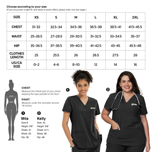 Kitmaz Medical Scrub Tops for Women - Soft Stretch V-Neck Scrubs Shirts with 3 Pockets - Product Image 5
