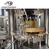 Machine de remplissage et de scellage de canettes à remplissage à chaud d'occasion, pour la stérilisation et l'extension de la durée de conservation des jus et des boissons protéinées végétales