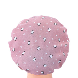 Bonnets de douche Wanmei en satin imperméables à motifs imprimés pour le bain et la douche, usage adulte - Product Image 2