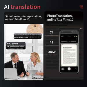 Enregistreur vocal intelligent M3 avec traduction IA pour réunions d'affaires, traduction <span class=keywords><strong>en</strong></span> ligne et hors ligne, écran tactile portable, mémoire 80 Go - Product Image 3