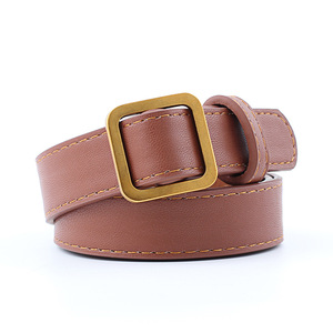 À la mode en métal noir <span class=keywords><strong>sans</strong></span> aiguille boucle ronde dames jeans ceinture - Product Image 4