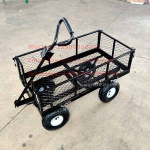 Chariot de jardin robuste OEM à 4 roues, capacité de charge 350 kg, chariot à outils pour la construction, le camping, la pêche, la vente ambulante, avec remorque - Product Image 2