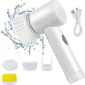 Brosses de nettoyage électriques portables pour cuisine, salle de bain, évier, baignoire, sol, toilettes, avec poils en PP/soies de porc - Product Image 1