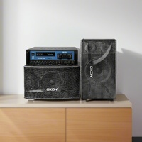 Système audio complet avec haut-parleur de graves OKON 8 pouces et amplificateur Bluetooth pour KTV, bar et petites scènes.