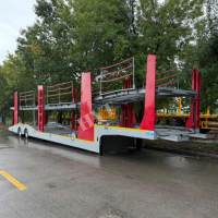 Semi-remorque de transport automatique à 2 essieux et 3 essieux à double pont pour voiture Transporteur Camion Cargo Remorque de véhicule polyvalente
