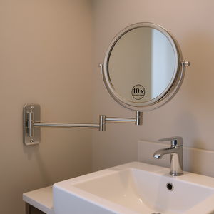 Espejo de Maquillaje de Pared Db, Redondo de 8 Pulgadas, Ampliación 1X 10X, Acabado Cromado con Brazo Extensible - Product Image 2