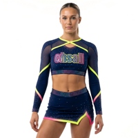 Uniformes de cheerleading pour adultes en gros, vêtements de cheerleader par sublimation pour la danse et l'entraînement