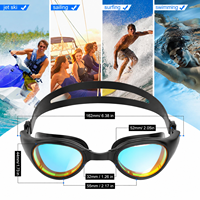 Gafas de Natación Personalizadas con Logotipo, Lentes Transparentes de PC, Ajuste Cómodo, Correa Ajustable, Antivaho, Protección UV, Impermeables, para Entrenamiento