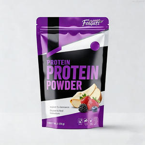 Sac en aluminium recyclable Mylar imprimé sur mesure avec fond plat pour l'emballage en vrac de protéines de lactosérum - Product Image 5